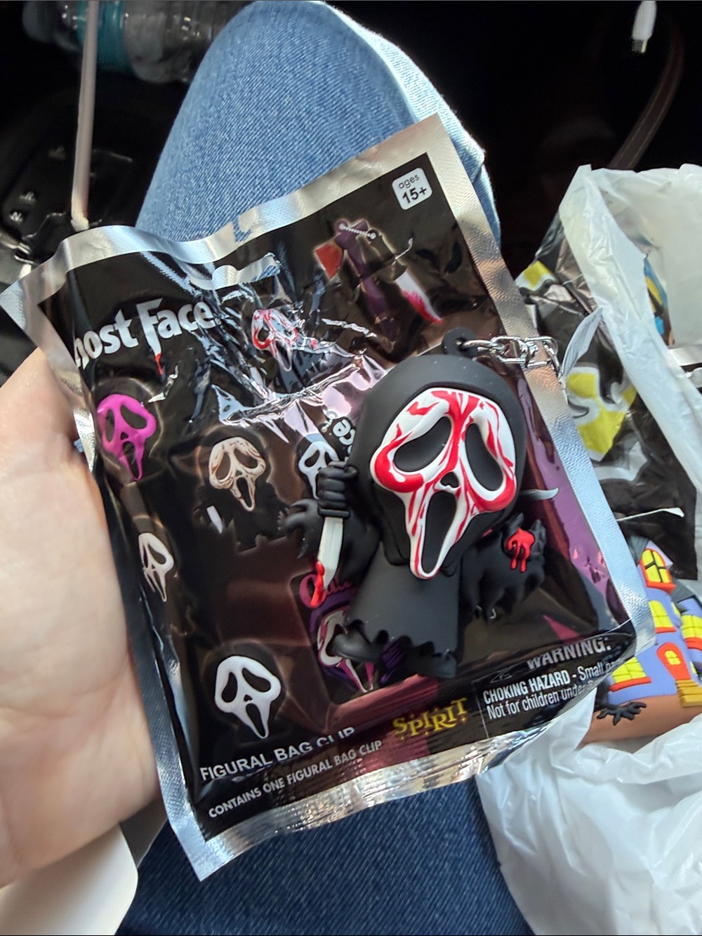 Spirit Halloween Keychain Ghostface